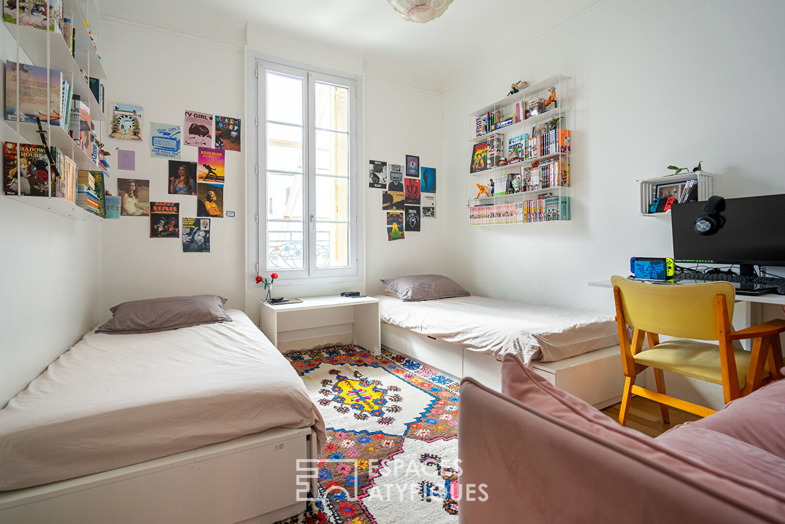 Duplex traversant au dernier étage