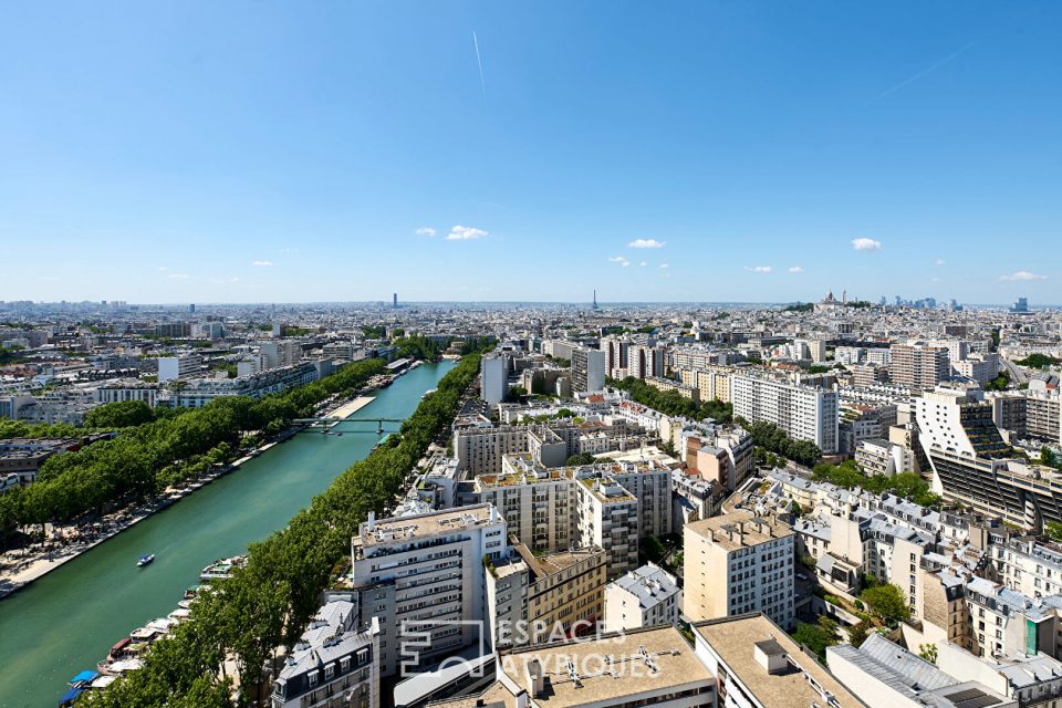 Bassin de la Villette - dernier étage familial avec vue panoramique