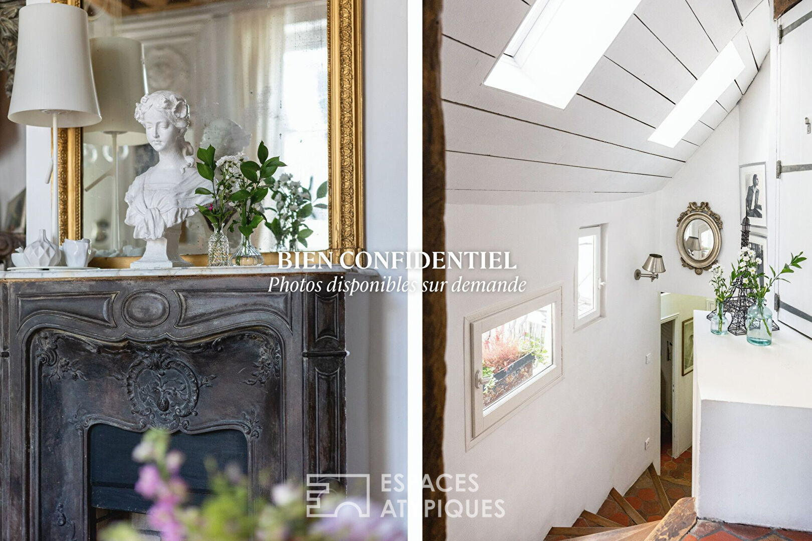 Duplex with a house feel under the roof in the heart of Haut-Marais