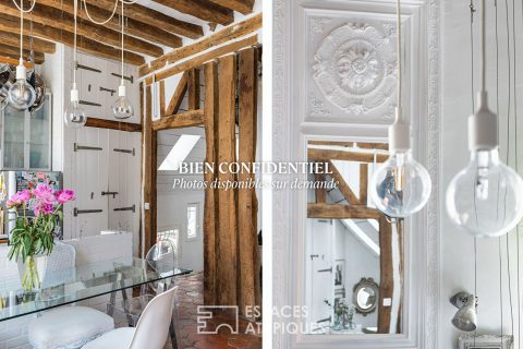 Duplex with a house feel under the roof in the heart of Haut-Marais
