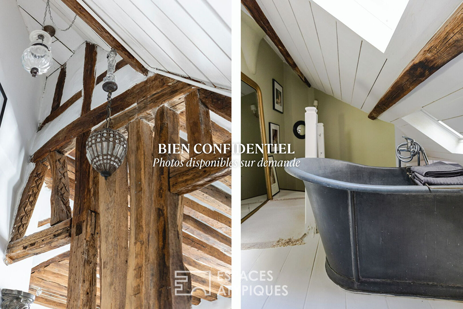 Duplex with a house feel under the roof in the heart of Haut-Marais
