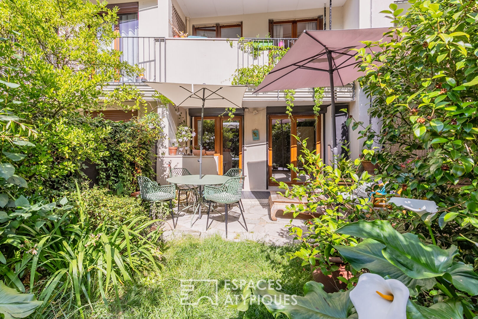 Appartement traversant avec jardin aux buttes Chaumont