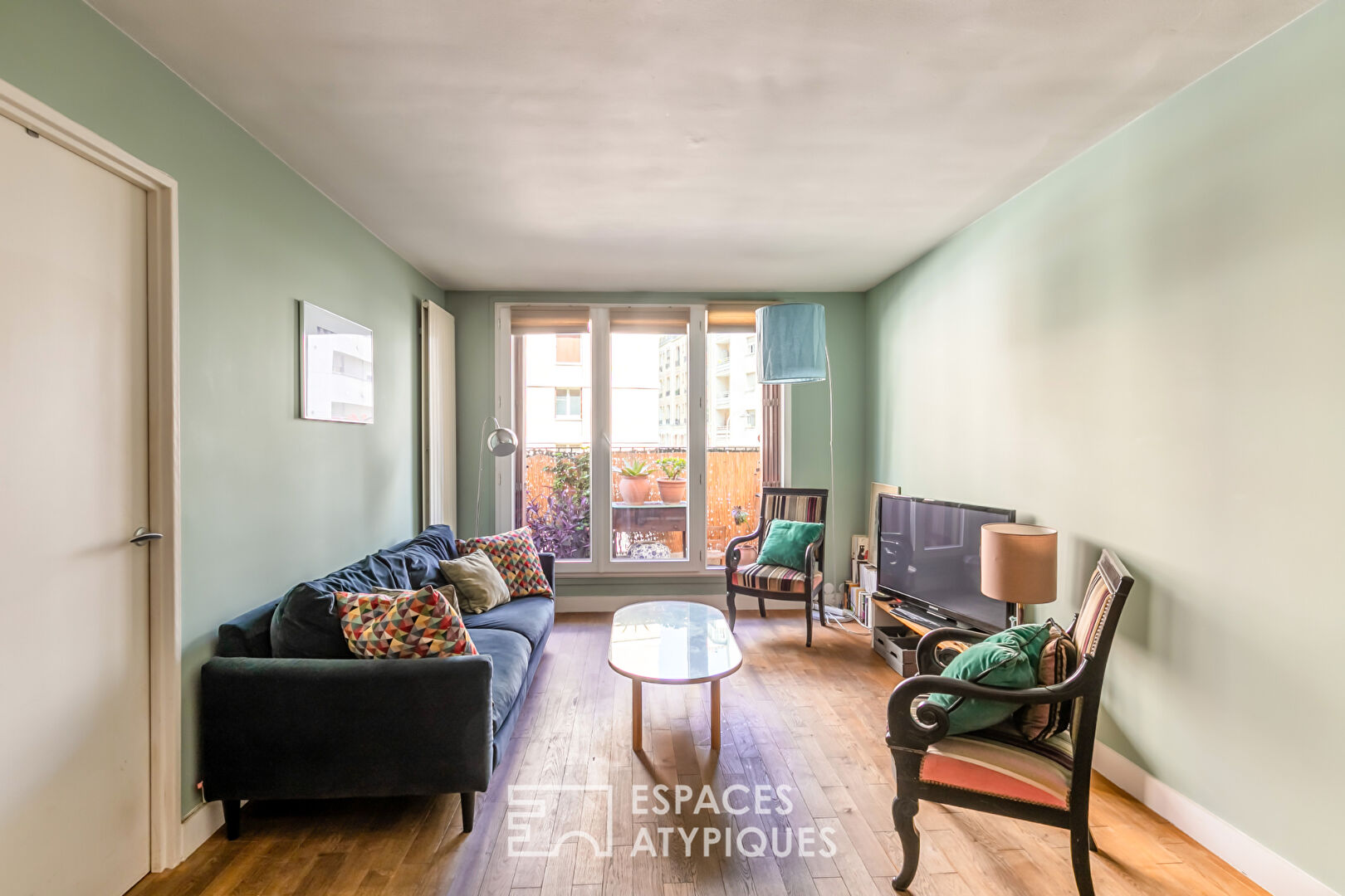 Appartement traversant avec jardin aux buttes Chaumont