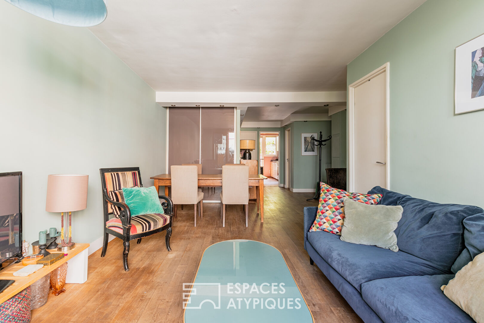 Appartement traversant avec jardin aux buttes Chaumont
