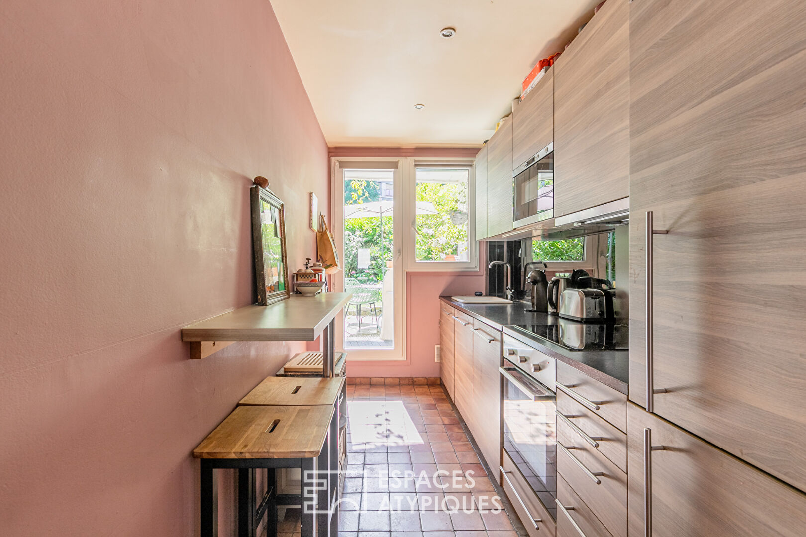 Appartement traversant avec jardin aux buttes Chaumont