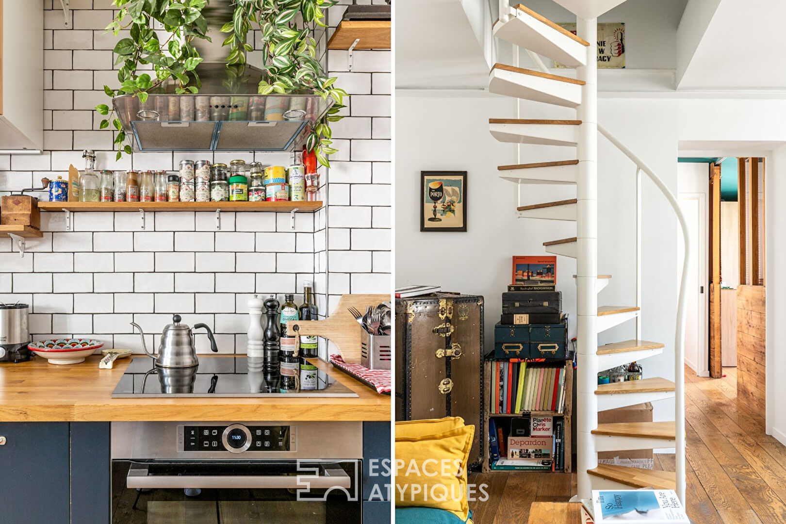 Duplex sous les toits refait par architecte