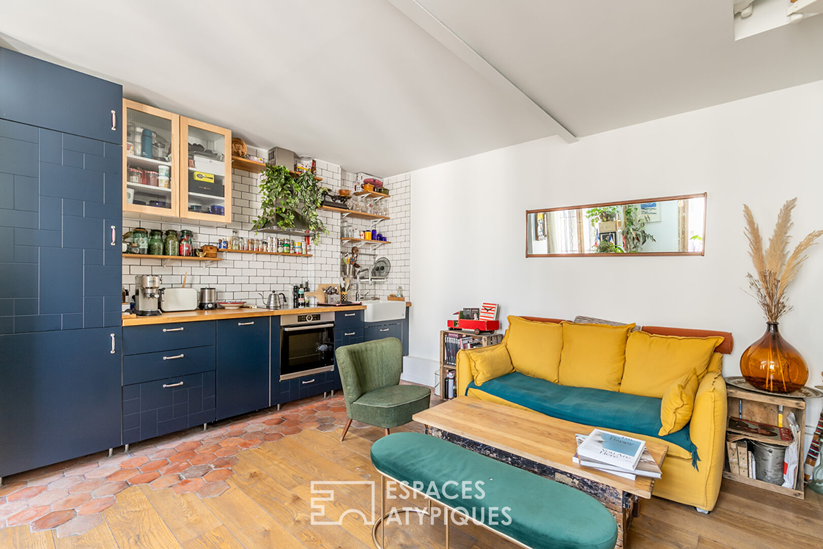 Duplex sous les toits refait par architecte
