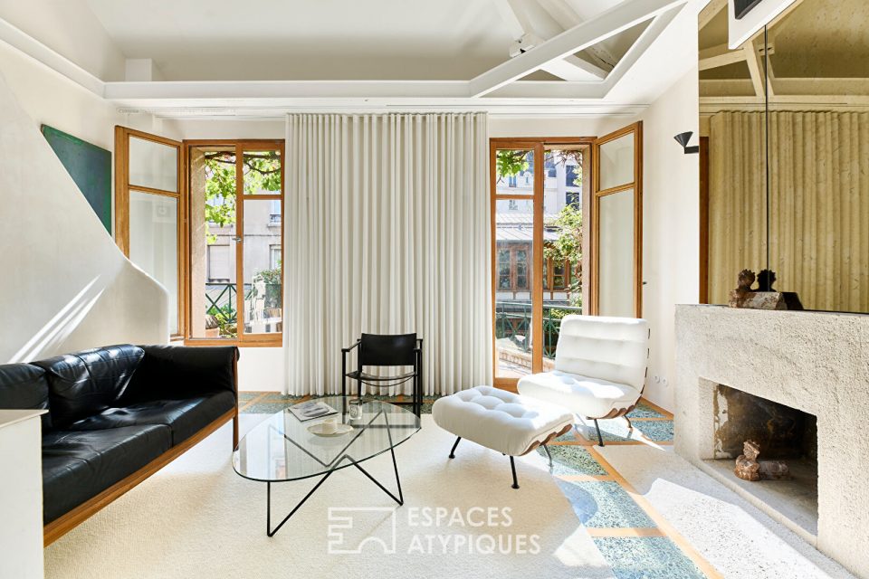 Maison d'architecte avec terrasse au calme d'une impasse