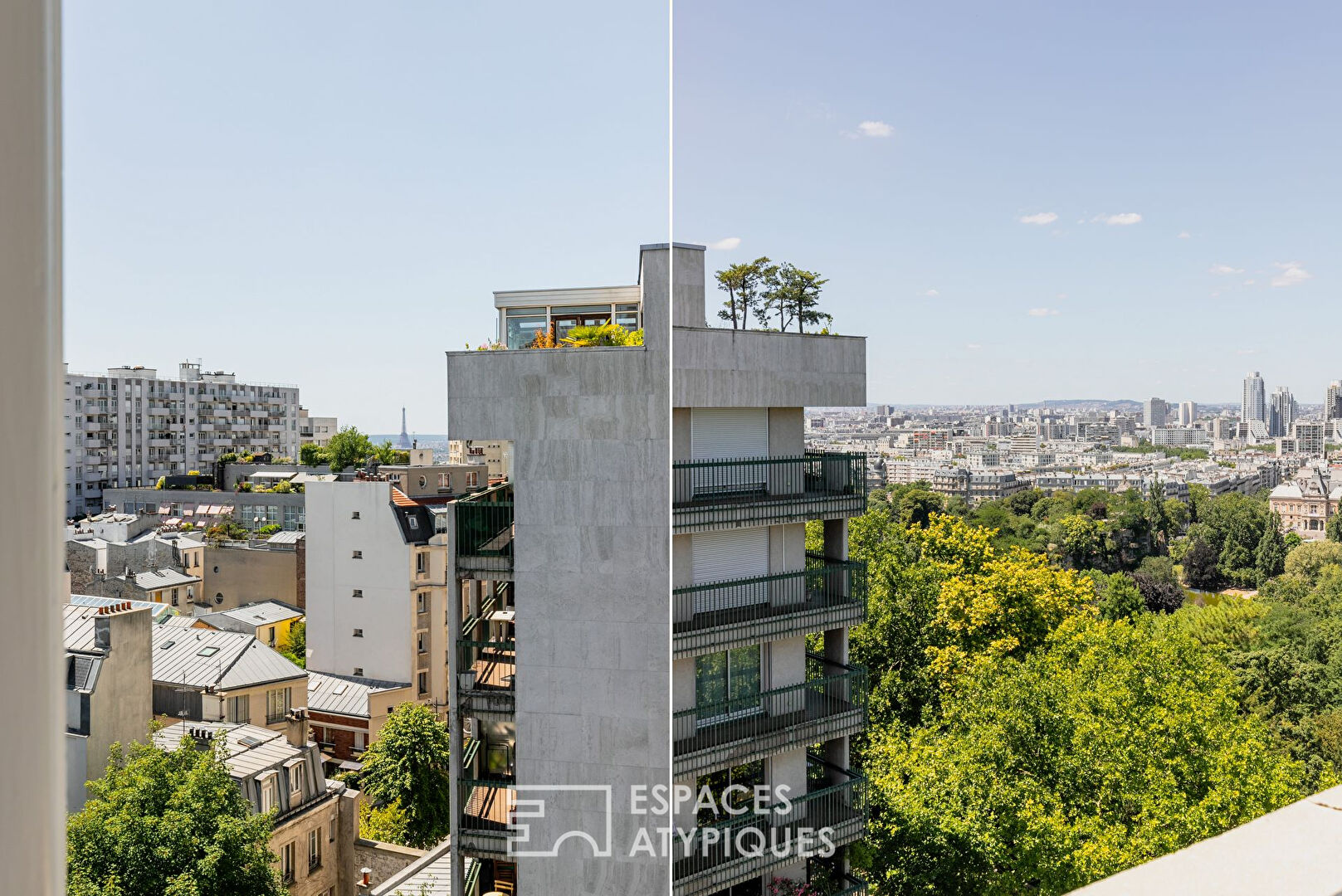 Appartement d’artiste avec terrasse et vues