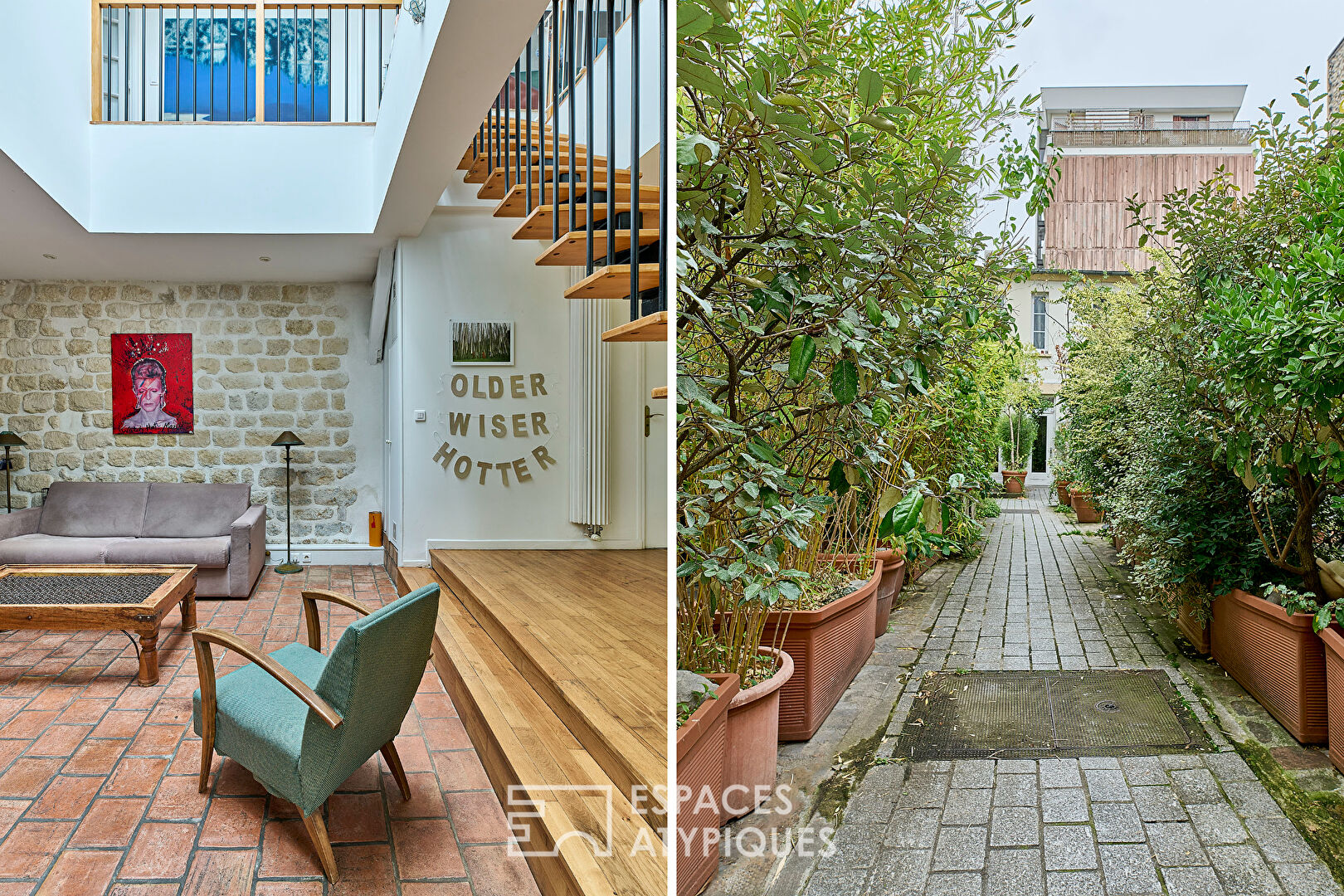 Triplex with exterior in the heart of a green haven of peace