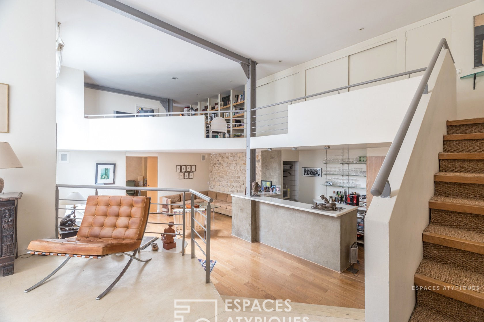 Loft avec patio dans ancienne imprimerie