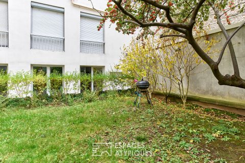 Ancienne imprimerie transformée en loft sur jardin