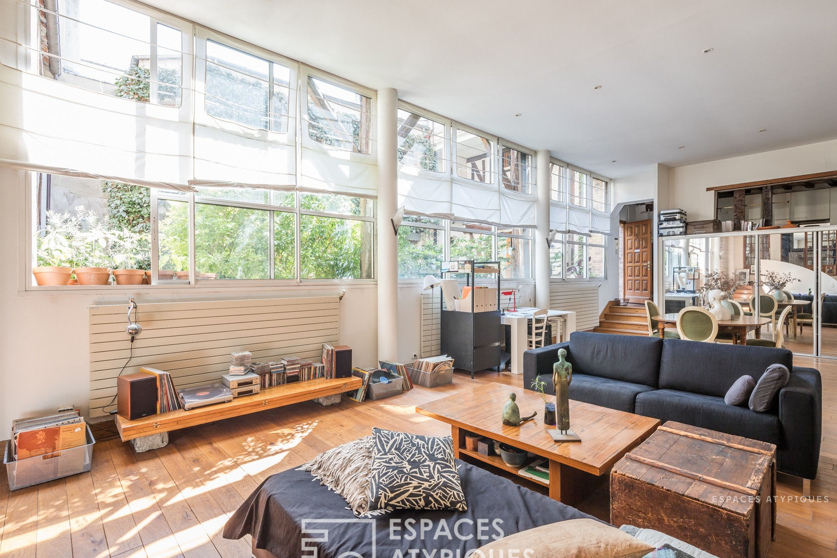 Loft on paved courtyard