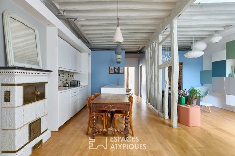 Appartement traversant et rénové au coeur du quartier des Enfants Rouges