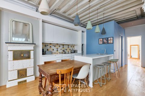 Appartement traversant et rénové au coeur du quartier des Enfants Rouges