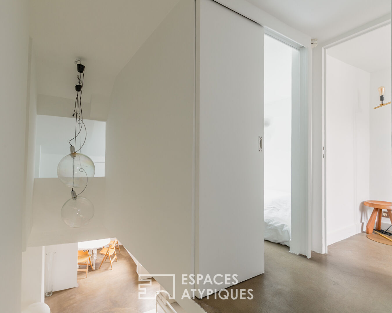 Duplex en dernier étage avec terrasse repensé par architecte