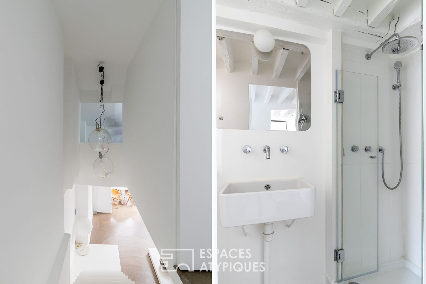 Duplex en dernier étage avec terrasse repensé par architecte