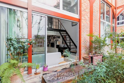 Loft au calme sur cour avec terrasse à proximité du Canal St Martin