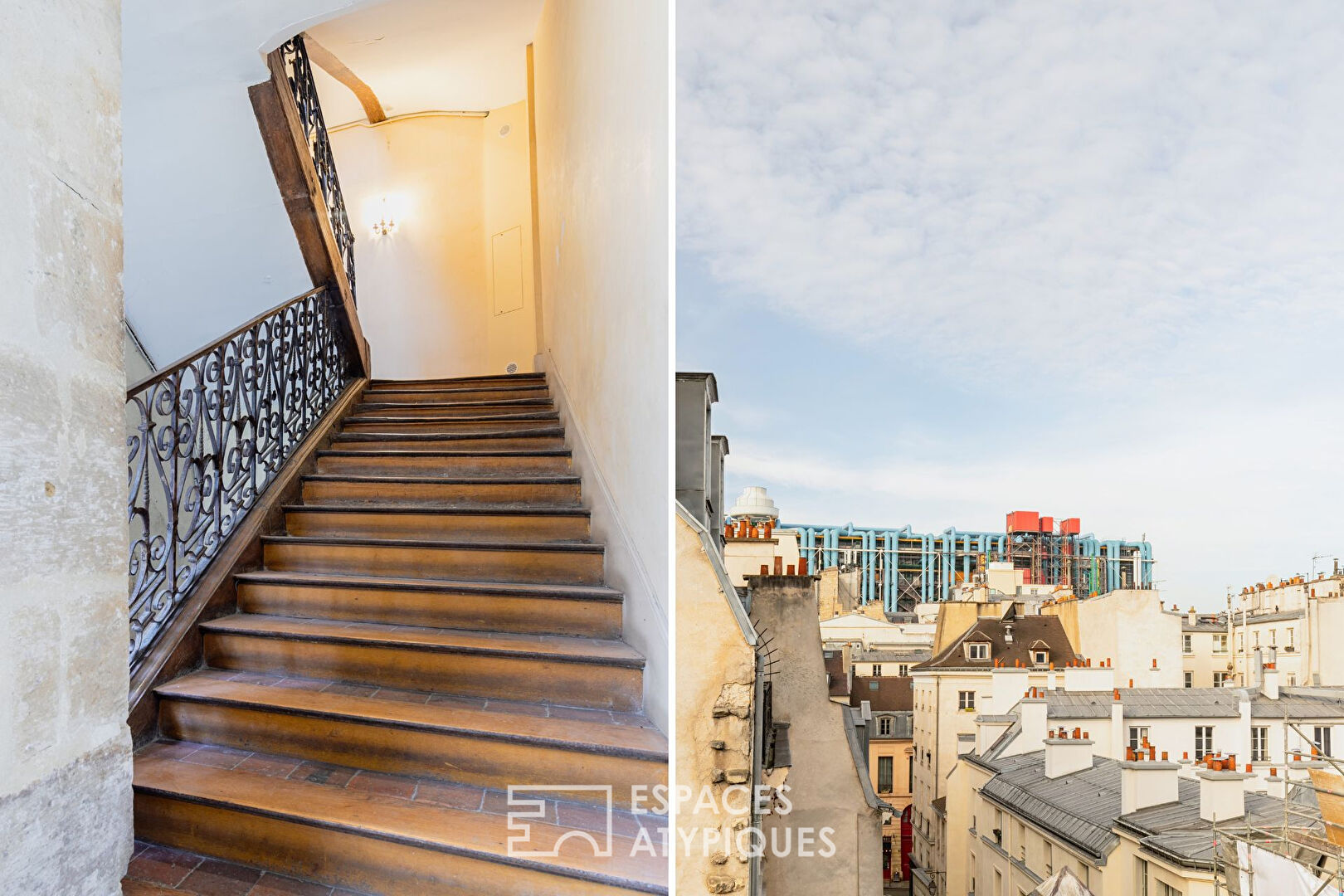 Appartement avec terrasse à réinventer au coeur du marais historique