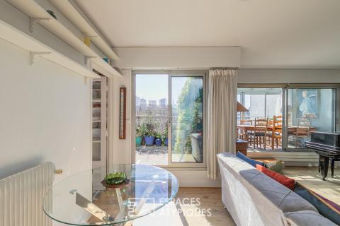 Dernier étage avec terrasses proche des Buttes Chaumont