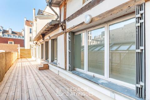 Loft avec terrasse plein Sud Est à proximité du Canal st Martin et du Bassin de la Villette