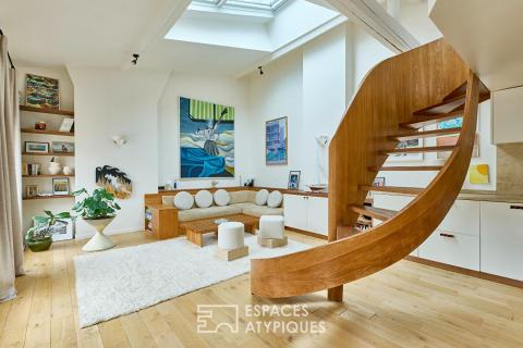 Duplex en dernier étage refait par architecte – Quartier Arts et Métiers