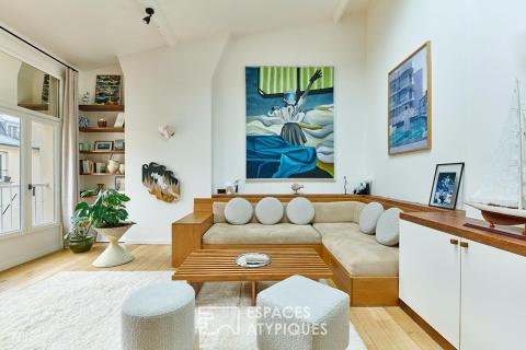 Duplex en dernier étage refait par architecte – Quartier Arts et Métiers