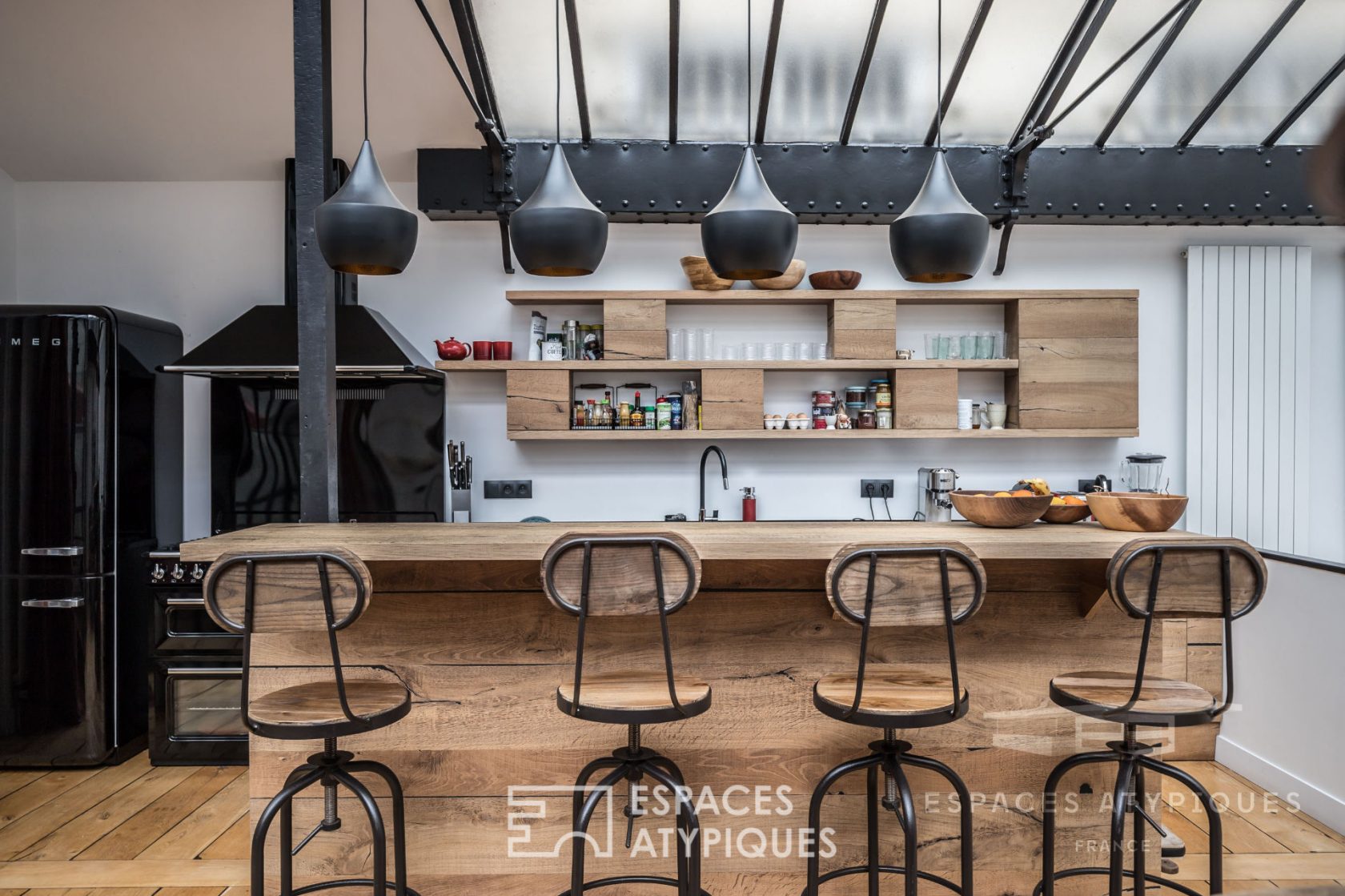 Loft avec patio et terrasse dans une ancienne imprimerie