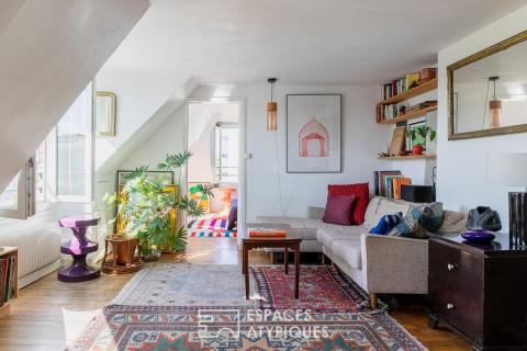 Dernier étage à l&rsquo;esprit bohème au coeur du Marais