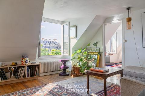 Dernier étage à l&rsquo;esprit bohème au coeur du Marais