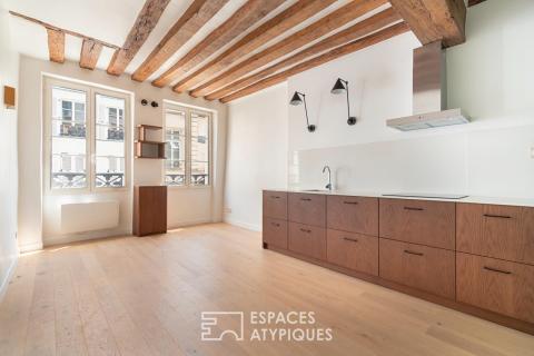 Appartement rénové avec terrasse près de l&rsquo;Hôtel de ville