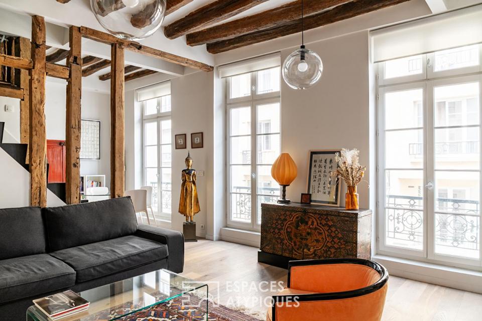 Duplex d'architecte proche de la Place des Vosges