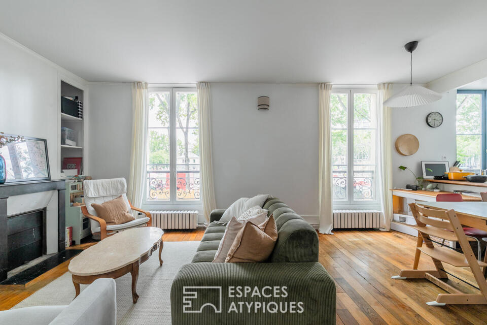 Appartement rénové face au bassin de la villette