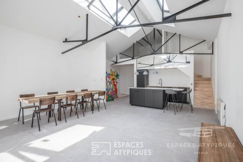 Loft with terrace in an old garage