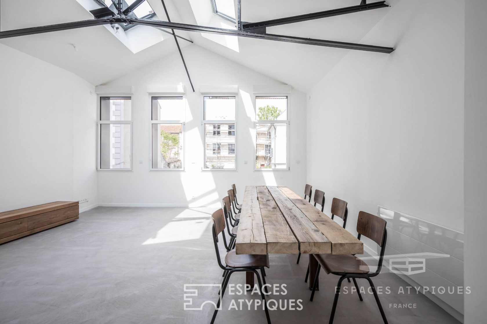 Loft with terrace in an old garage