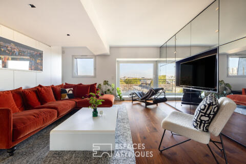Appartement d&rsquo;architecte au dernier étage, vue ciel