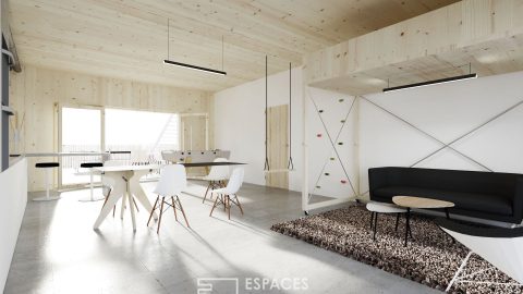 Appartement éco-responsable avec séjour traversant sur terrasse