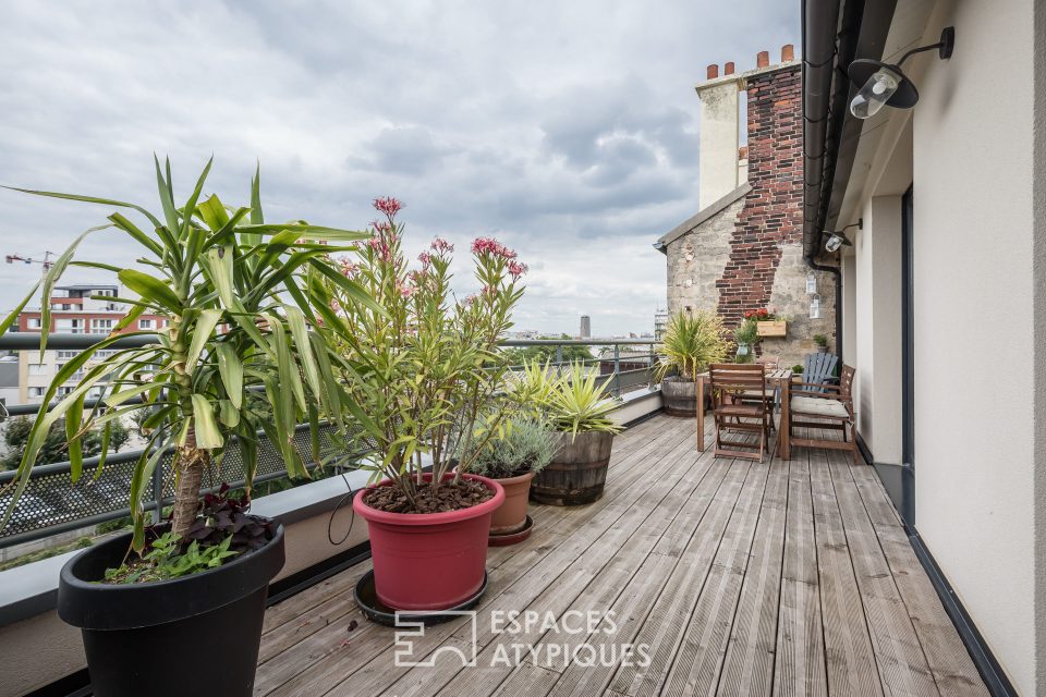 93400 SAINT OUEN SUR SEINE - Duplex en dernier étage avec terrasse - Réf. 2247EP