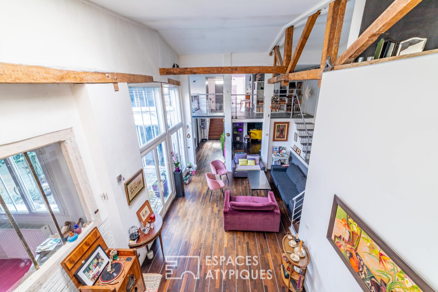 Loft with house-style patio