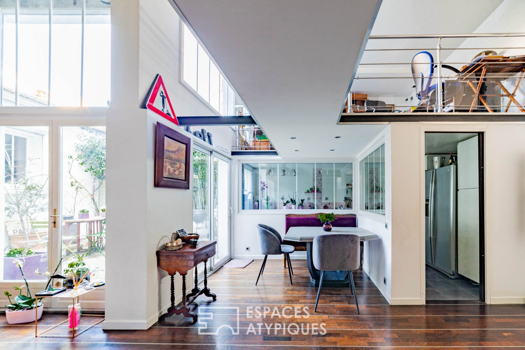 Loft with house-style patio