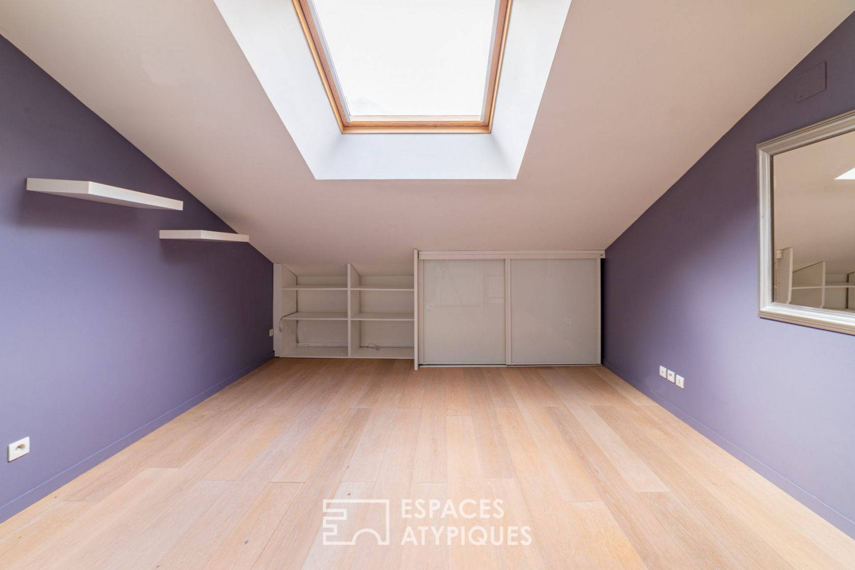 Loft on the top floor in an old garage