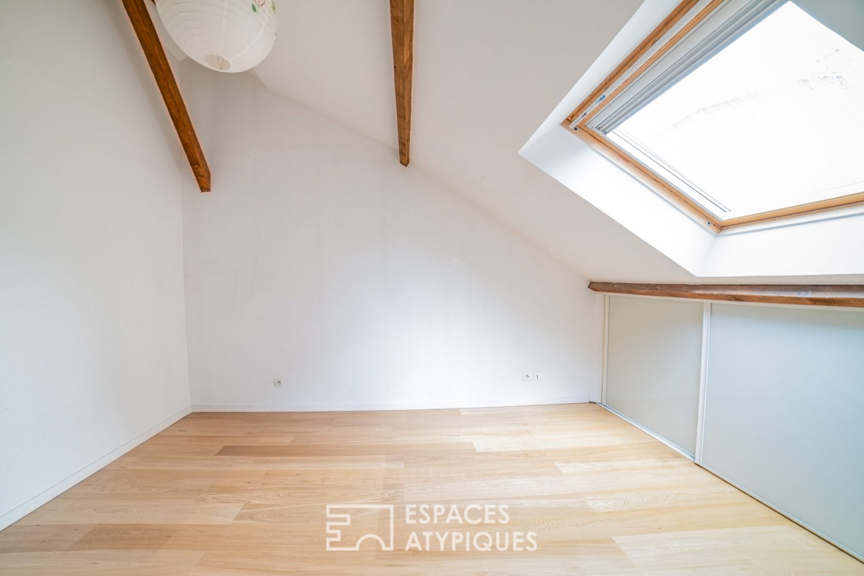 Loft on the top floor in an old garage