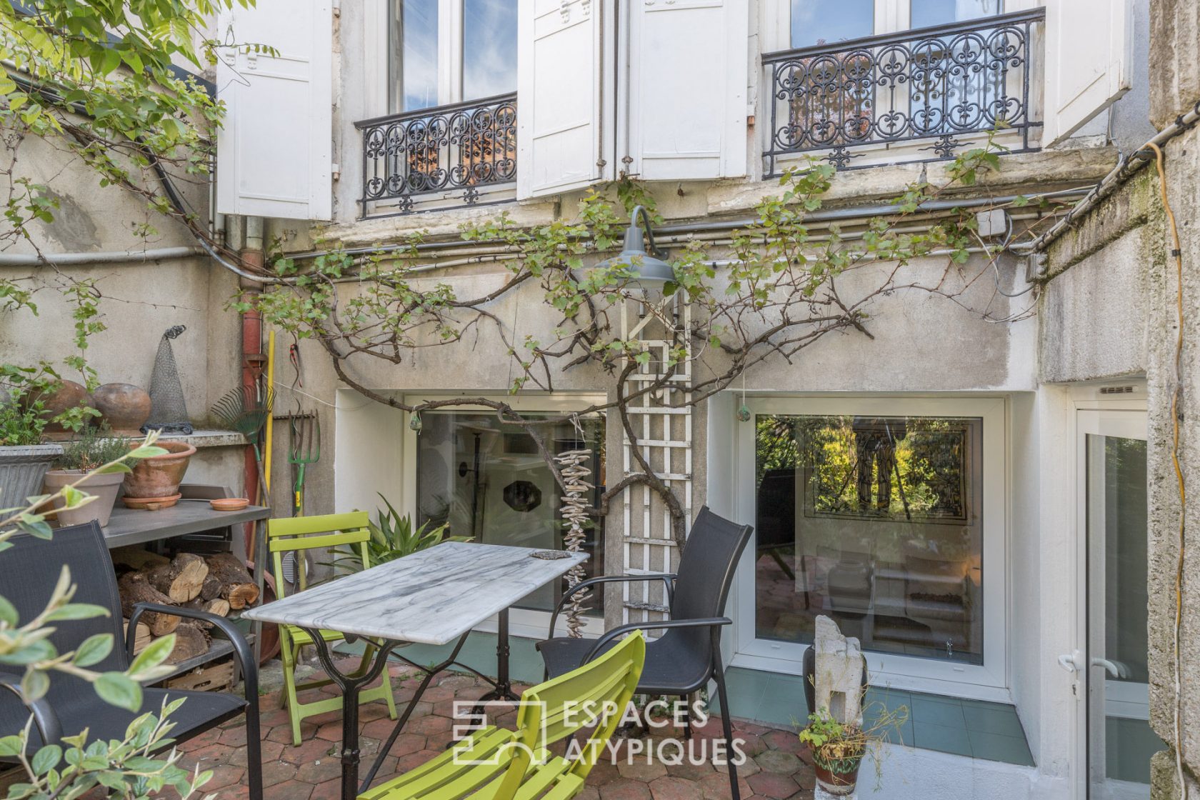 Bohemian duplex with patio