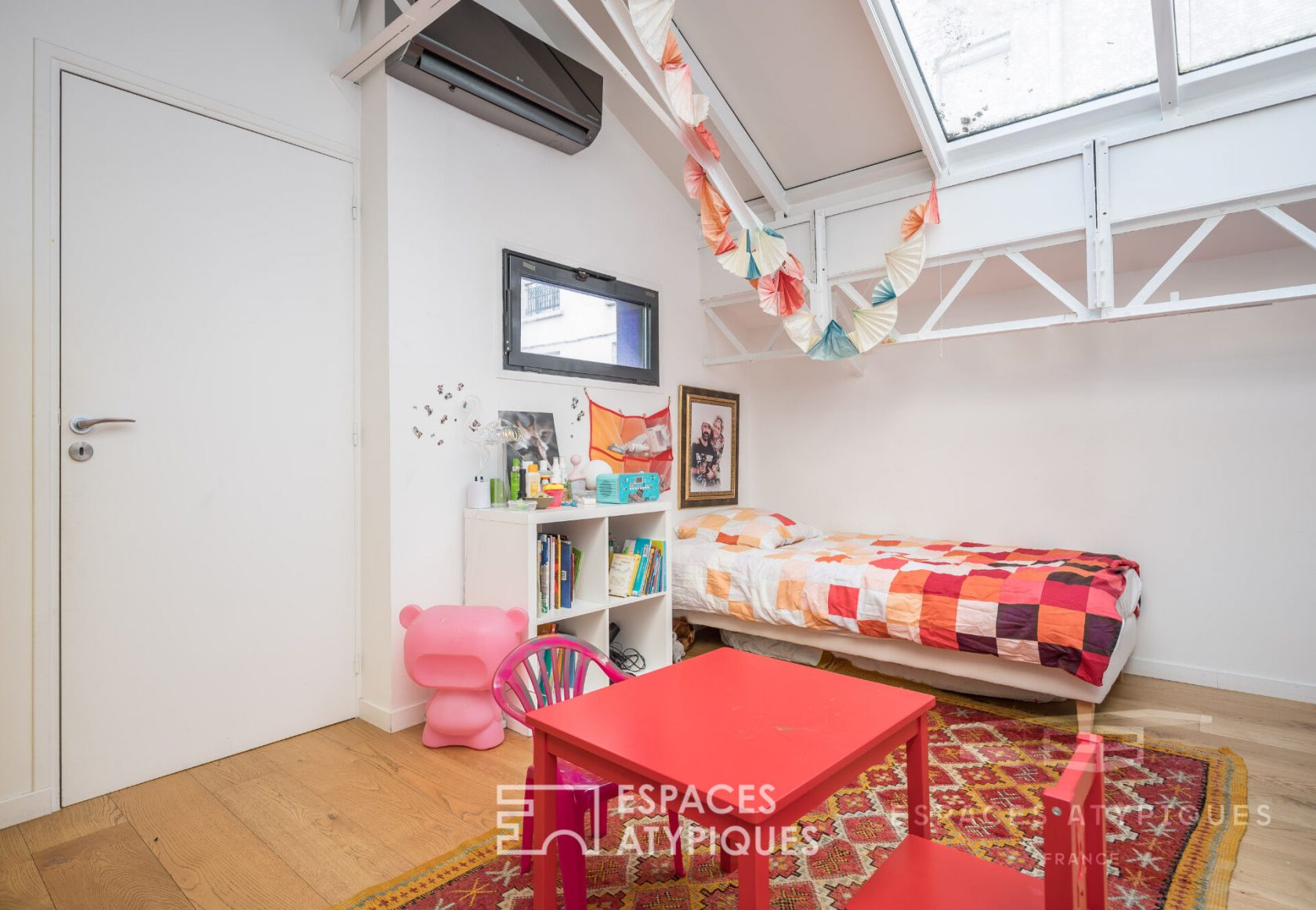 Industrial house loft with patio