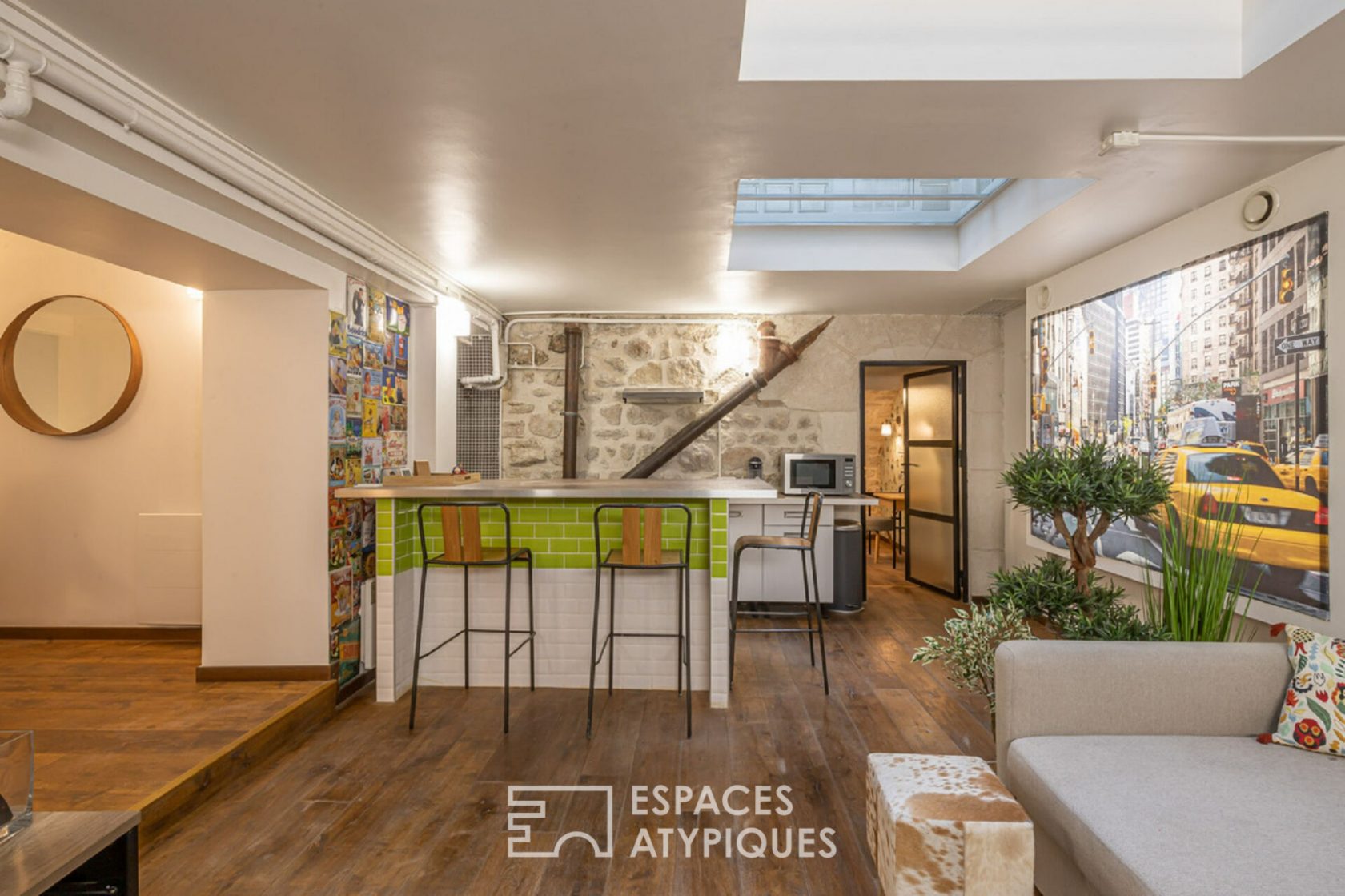 Loft en sous-sol avec caves voutées