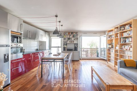 Appartement avec balcons repensé par architecte