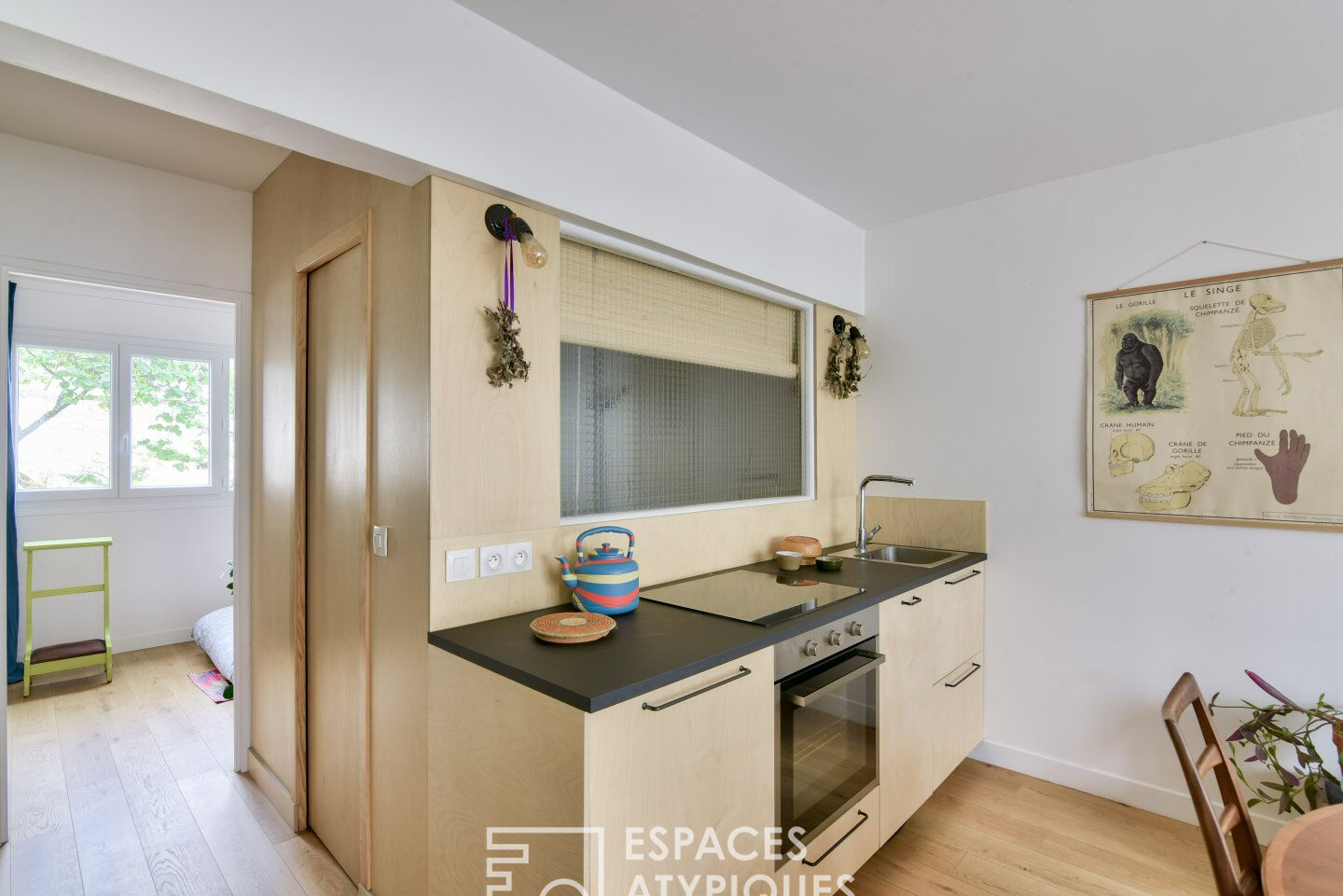 Appartement repensé avec balcon