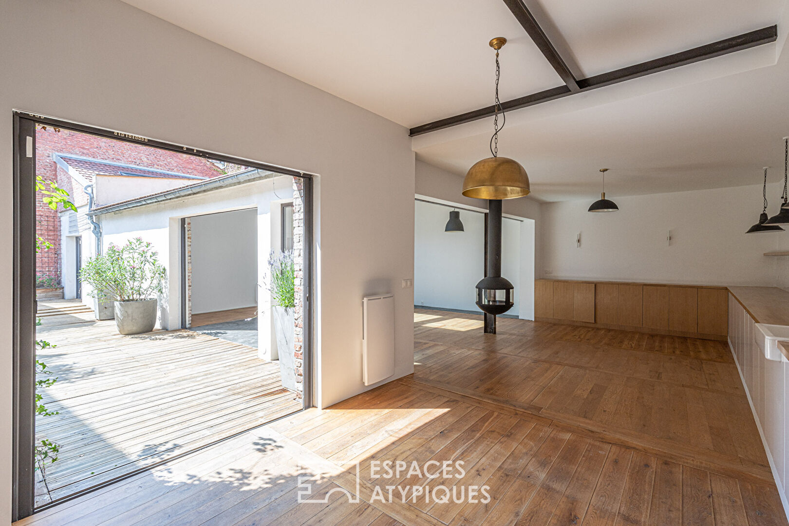 House with terrace redesigned by architect