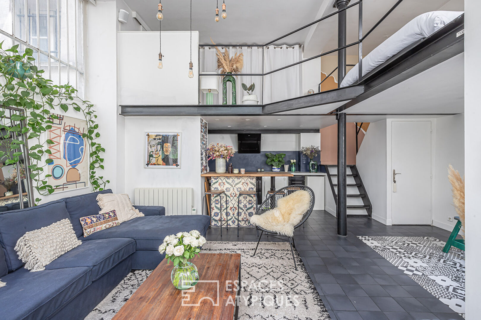 Loft sur cour proche Montorgueil