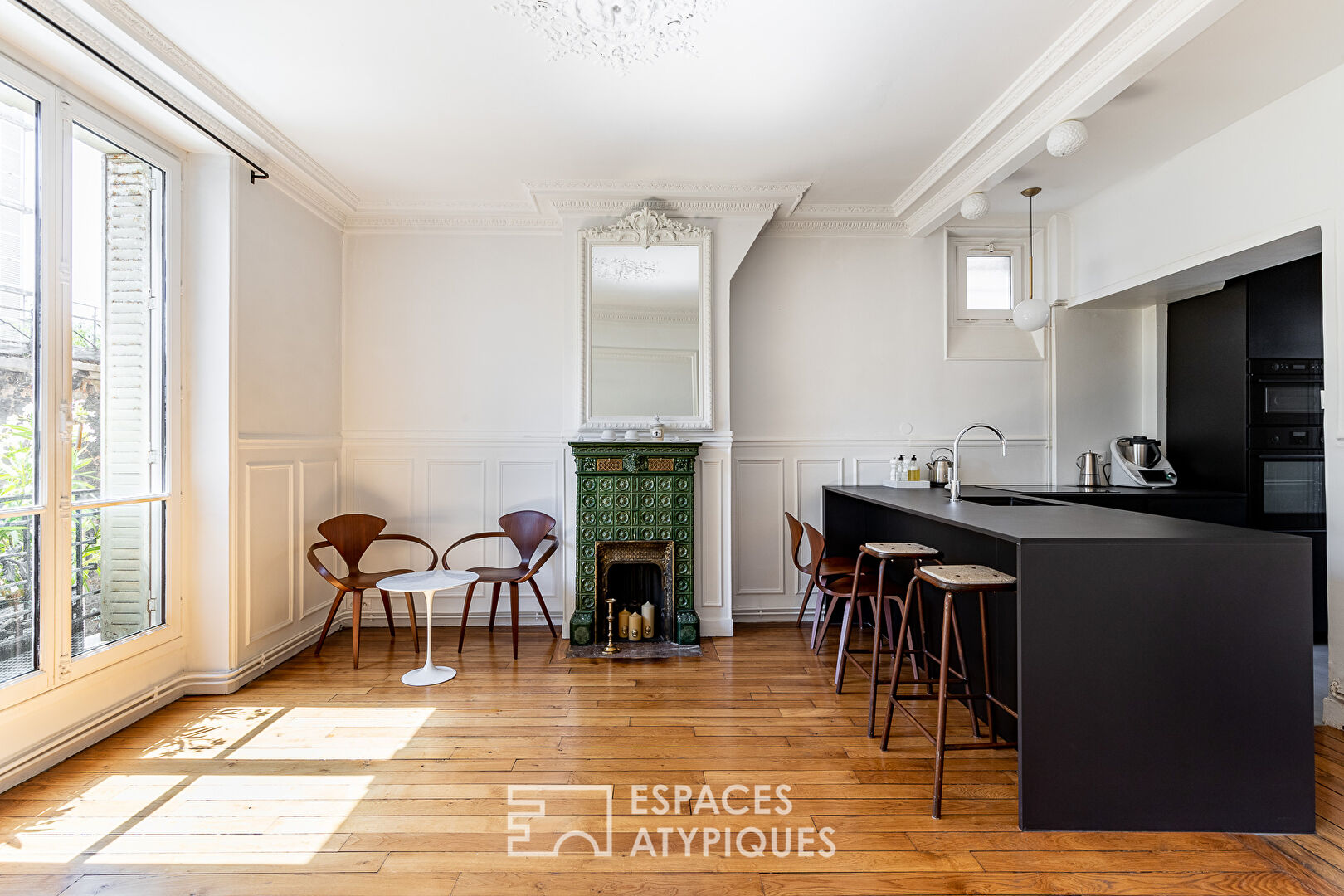 Appartement repensé par architecte avec vue dégagée